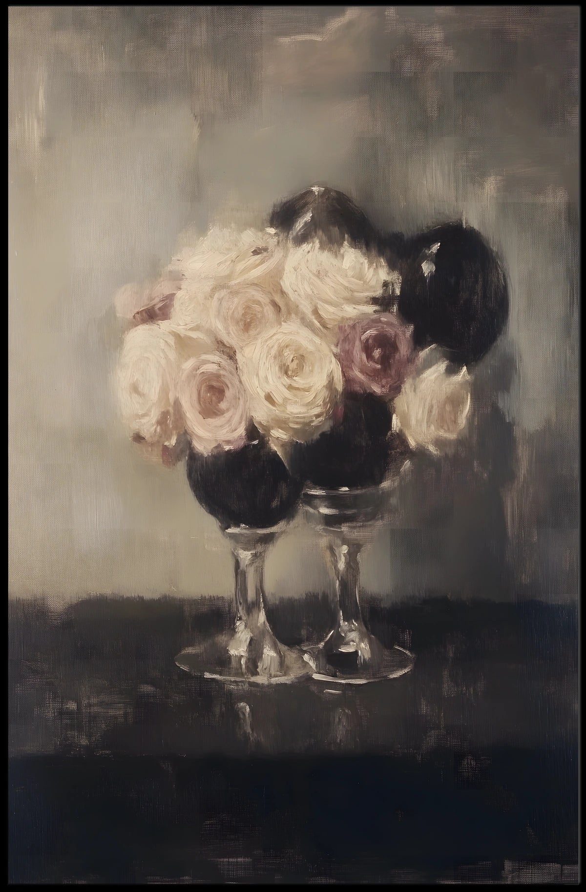 Elegant Floral Still Life Poster