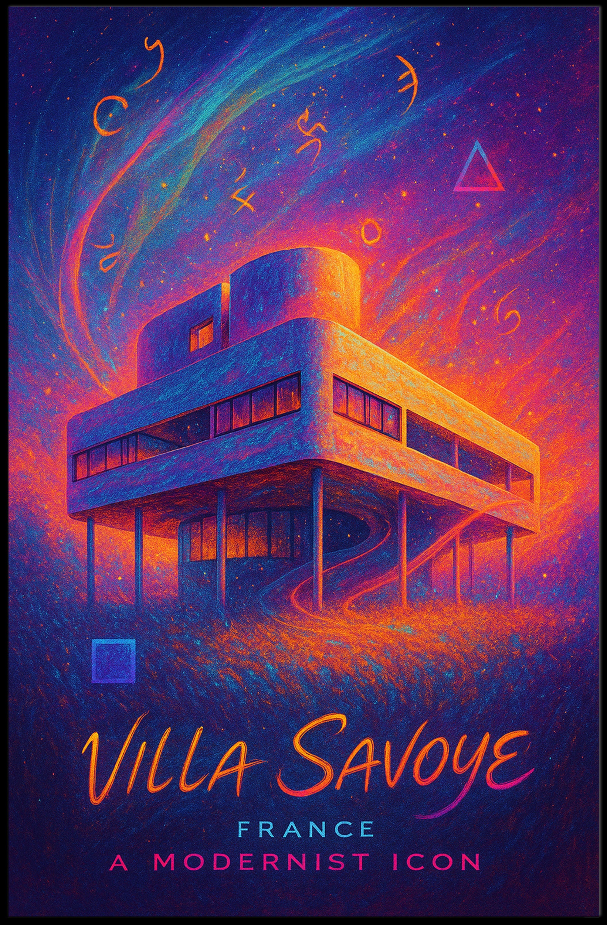 Villa Savoye Modernist Wall Art Poster Print