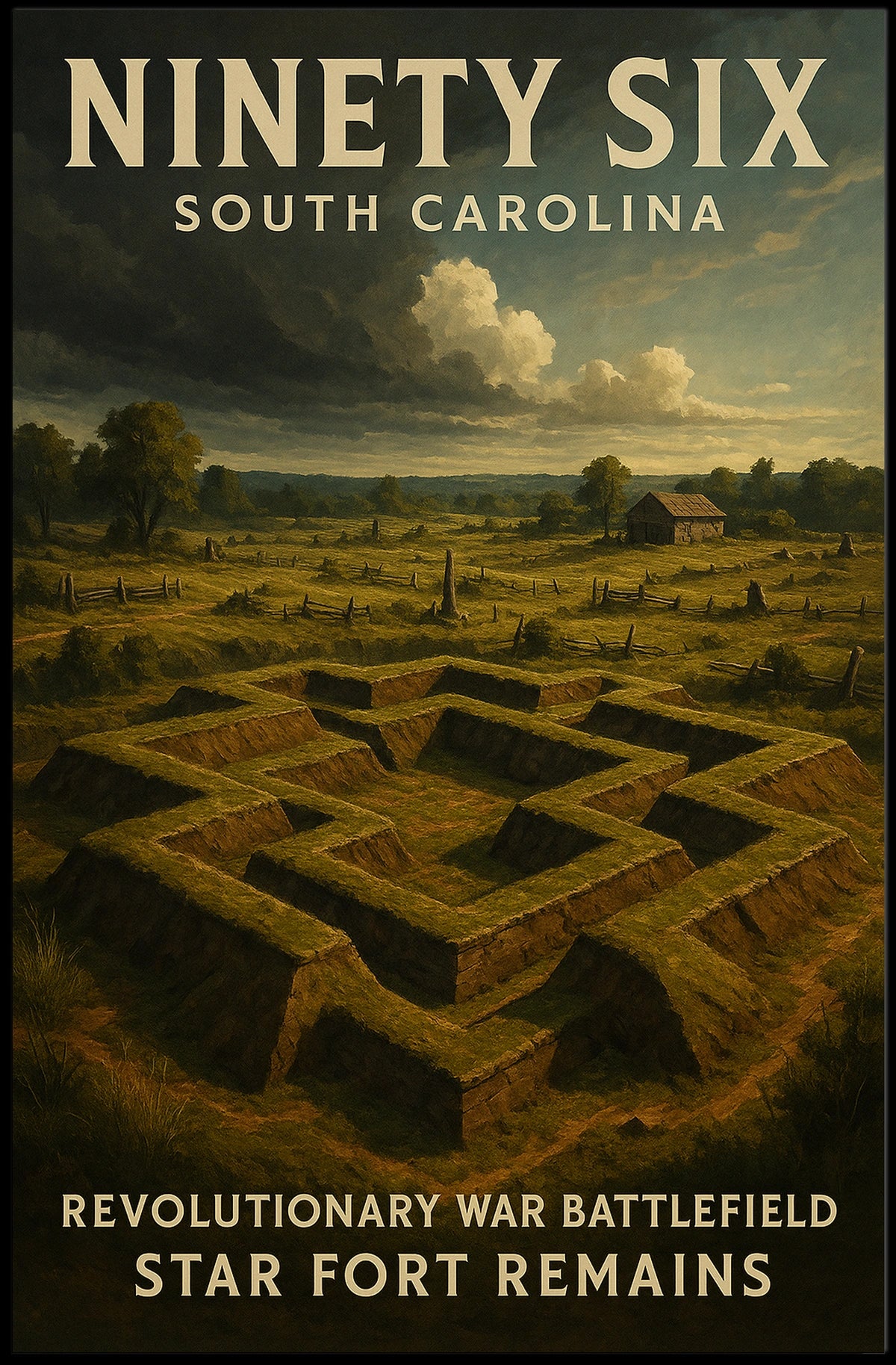 Ninety Six Star Fort Remains Poster