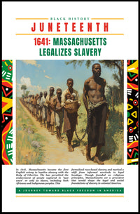 Black History Event: 1641 Slavery Legalization Educational Poster