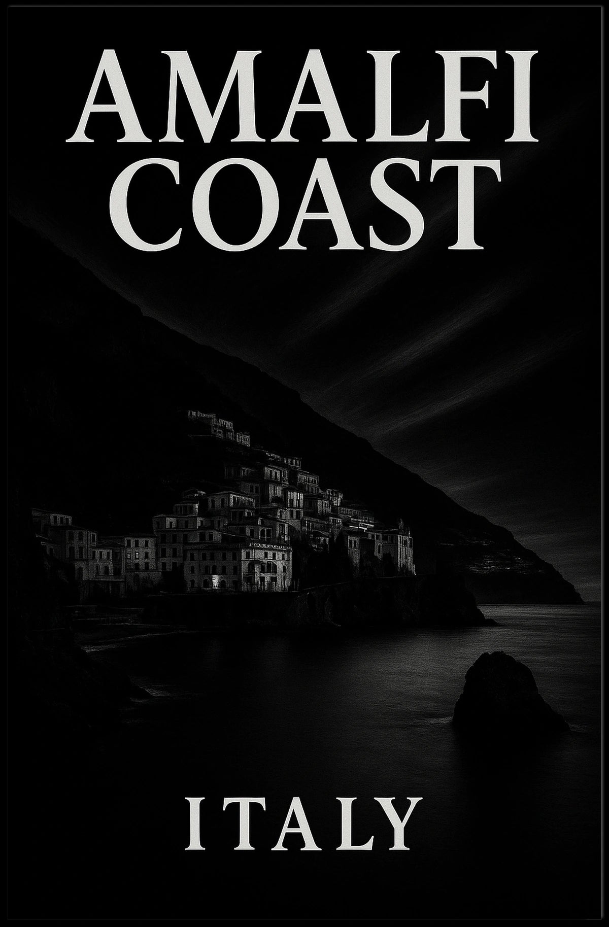 Amalfi Coast Italy Poster Wall Art Scenic Coastal Print