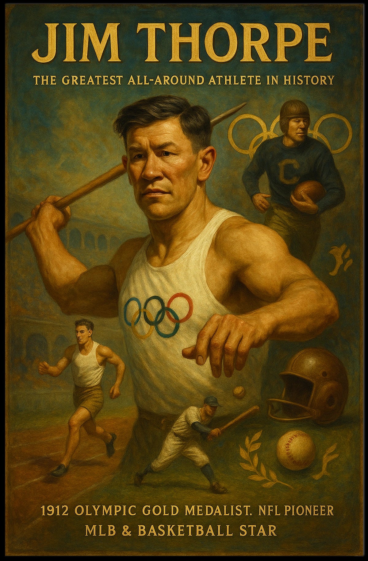 Celebrating Jim Thorpe The Ultimate Athlete Poster