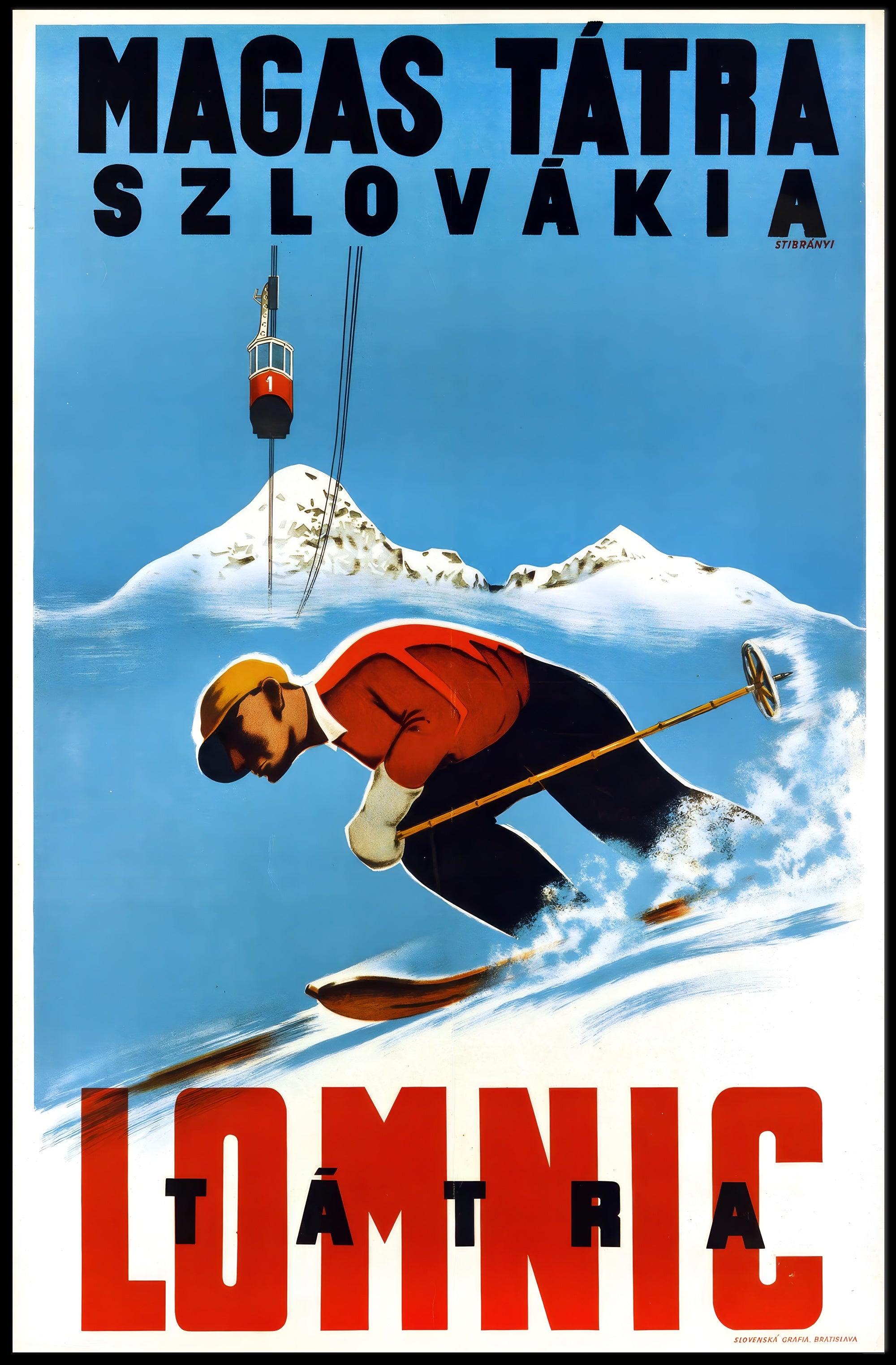 Skiing in the High Tatras Poster PosterGoat