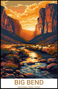 Big Bend Scenic Landscape National Park Poster