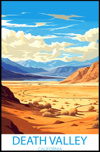 Death Valley Desert Adventure Art Travel Poster