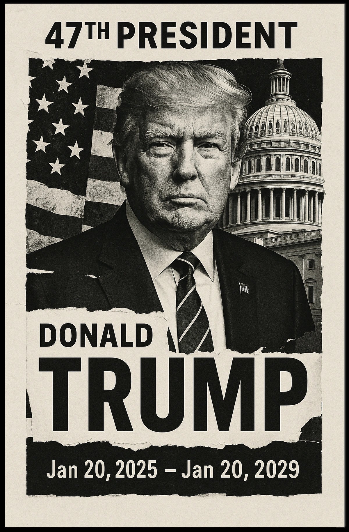 Patriotic Leadership Campaign Poster for Presidential Election