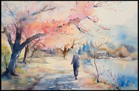 Serene Stroll Among Cherry Blossoms Poster