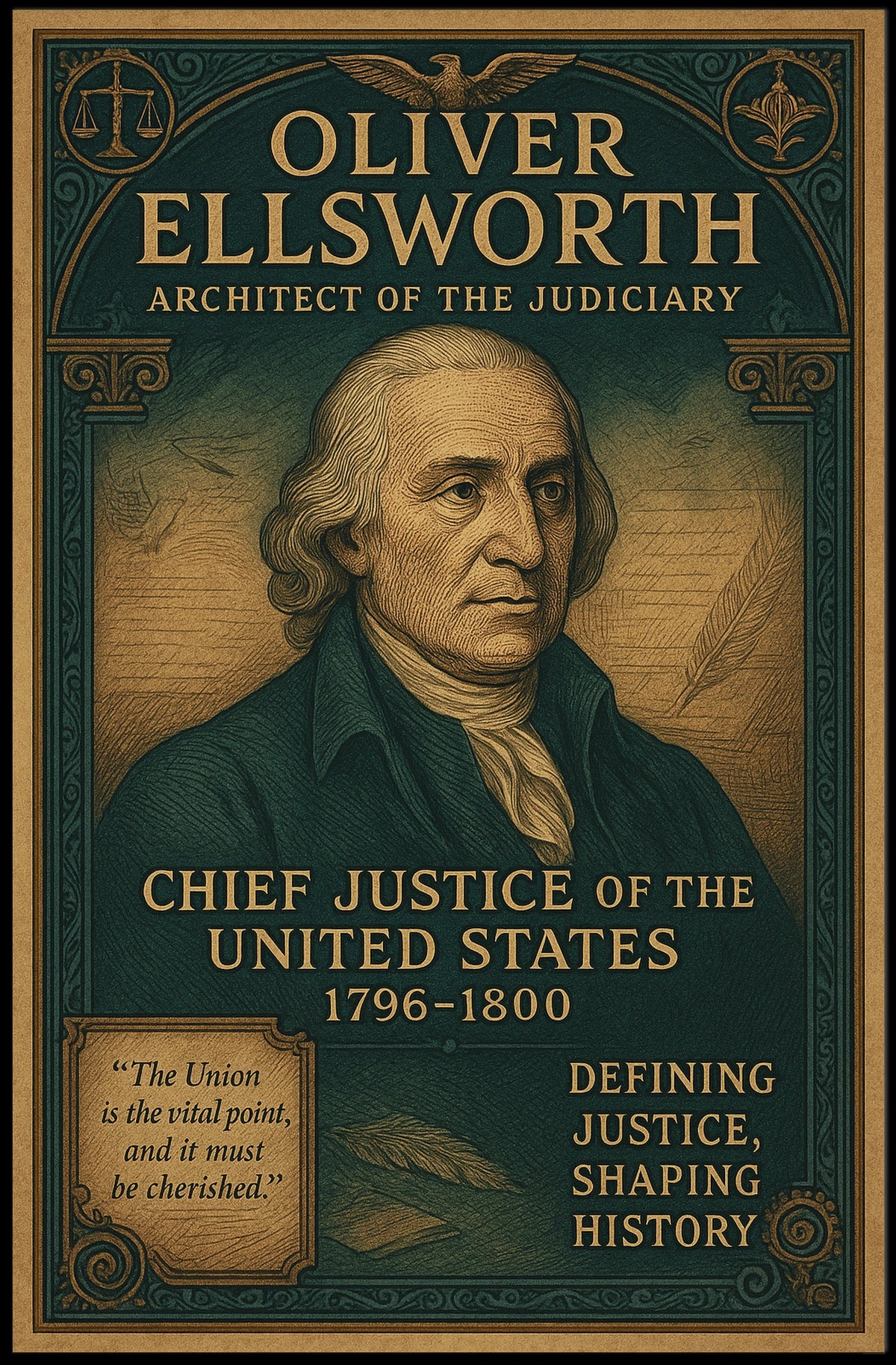 Oliver Ellsworth Architect of the Judiciary Poster