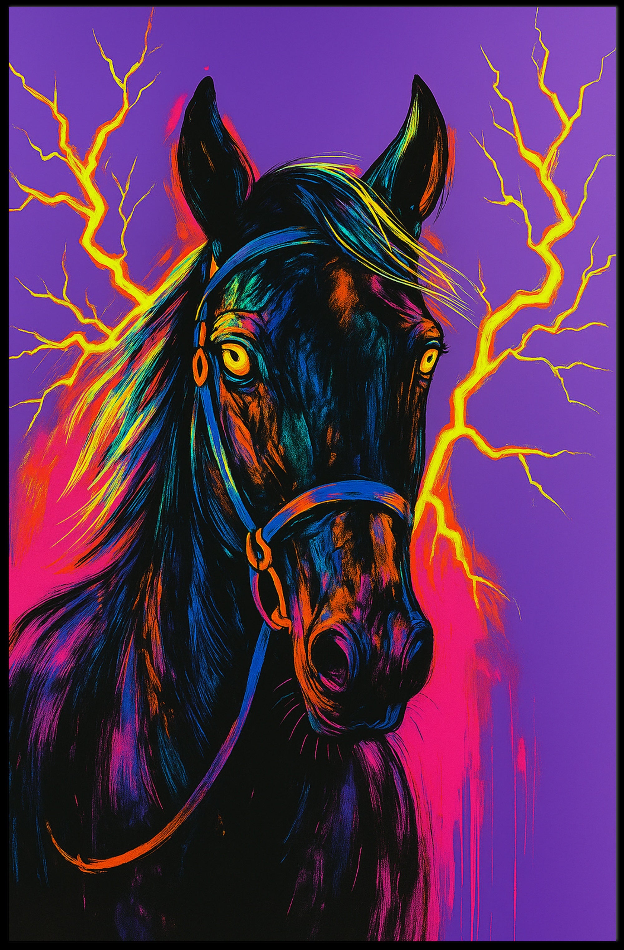 Electrifying Equine Poster