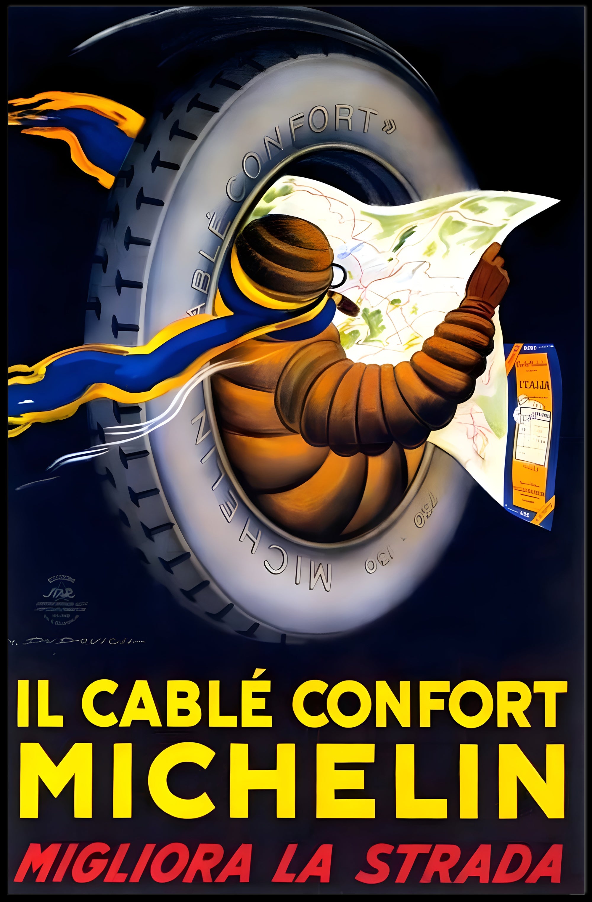 Michelin Tire Advertisement Poster