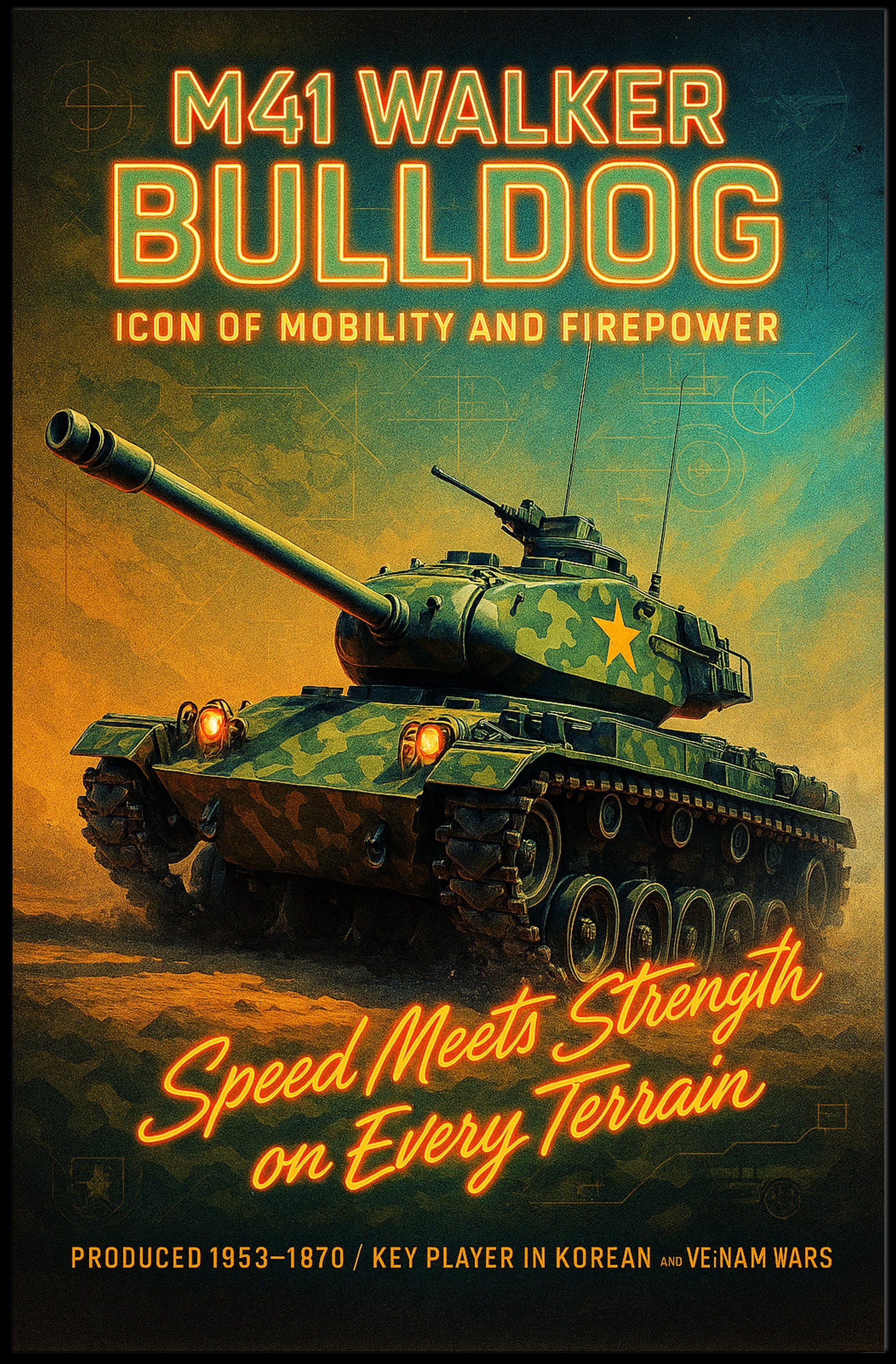 M41 Walker Bulldog Poster PosterGoat
