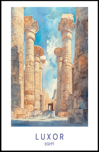 Majestic Columns of Luxor Poster PosterGoat