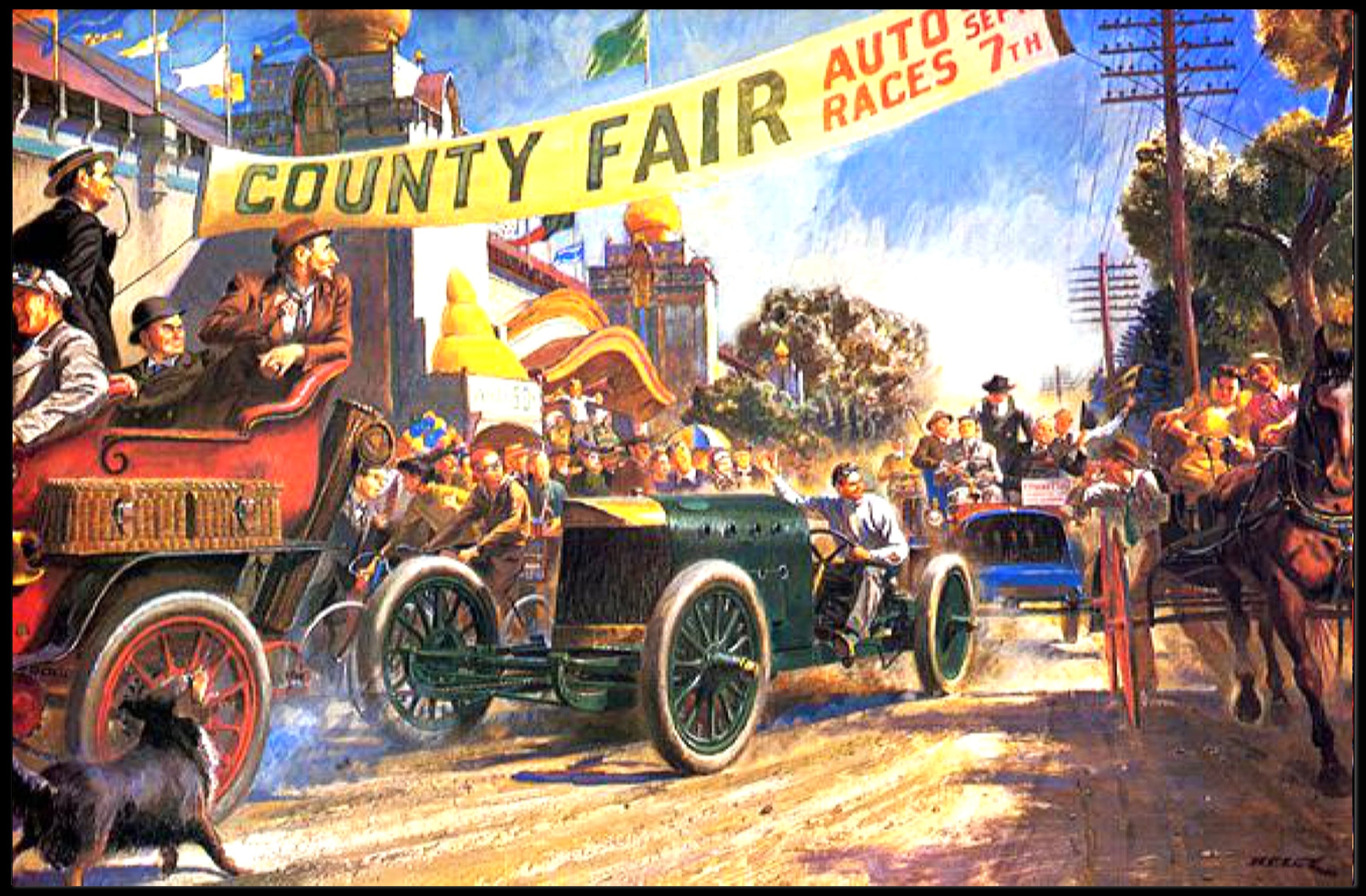 County Fair Auto Races Poster