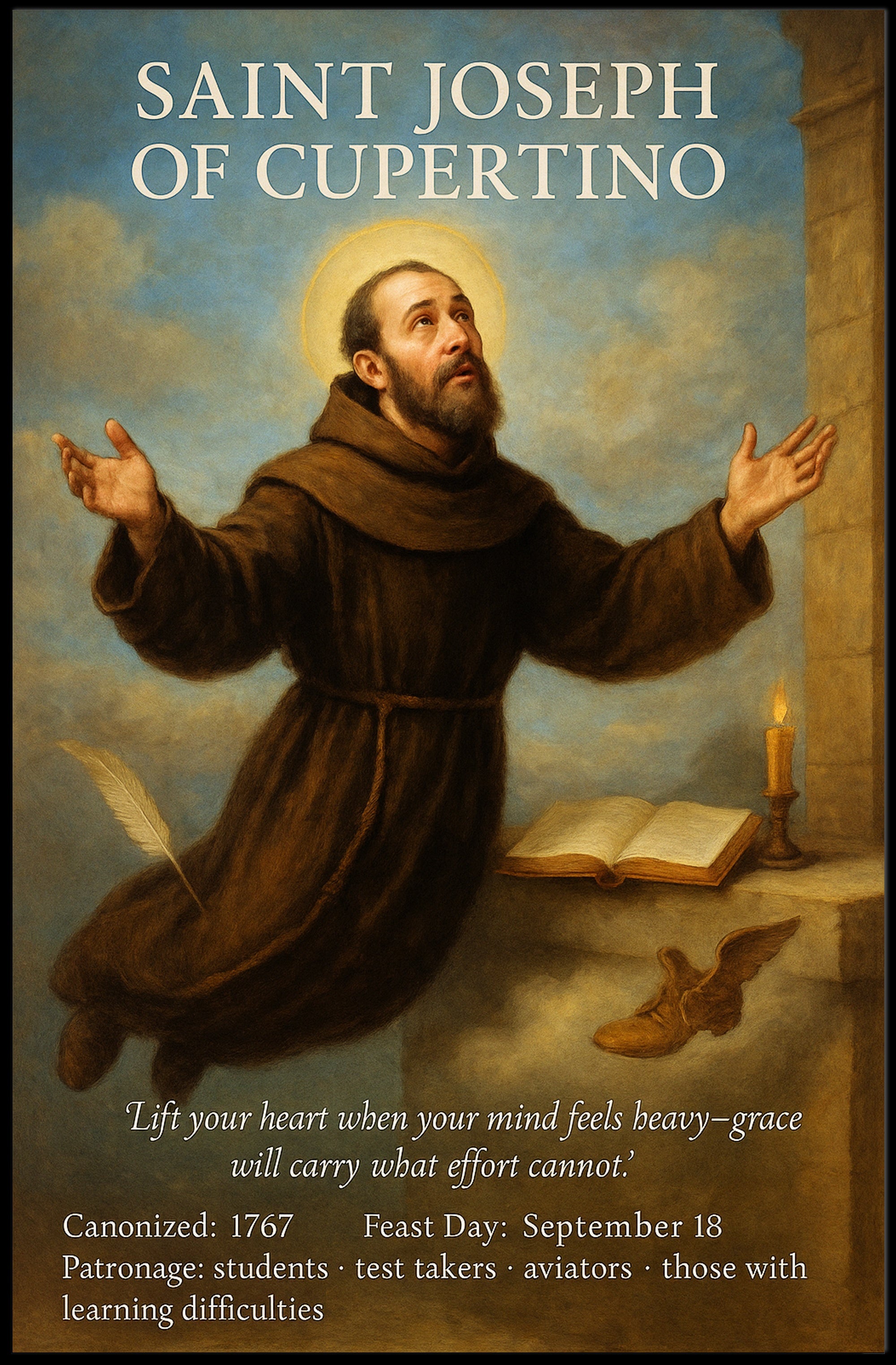 Saint Joseph of Cupertino Poster PosterGoat