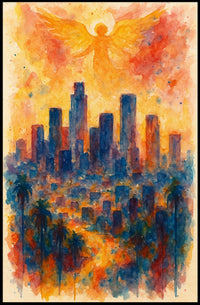 Angelic Skyline Wanderlust Home Gallery Wall Art Decor Dream Keepsake Calming Portrait Poster