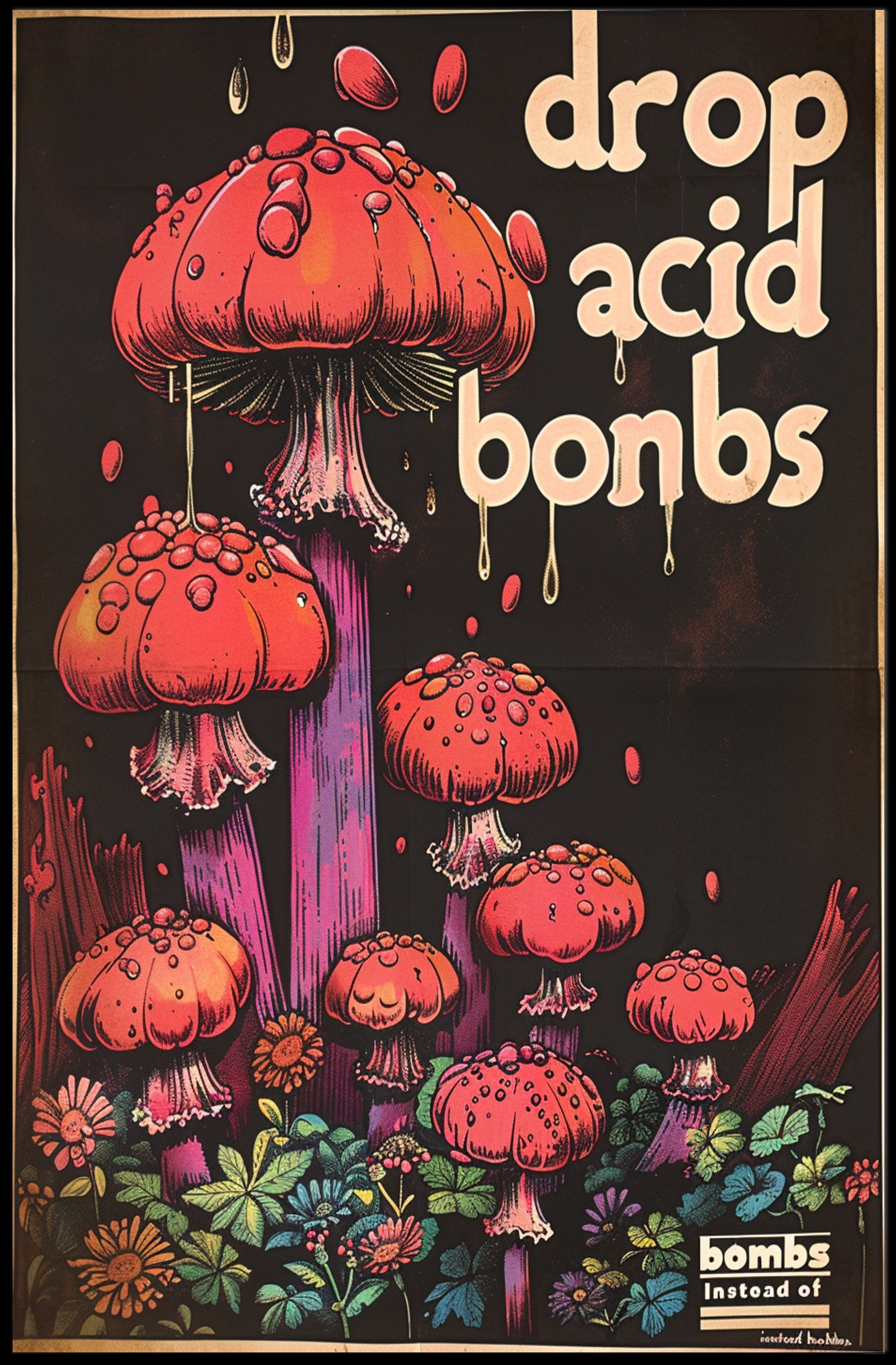 Drop Acid Bombs Poster Art Print for Home Decor PosterGoat