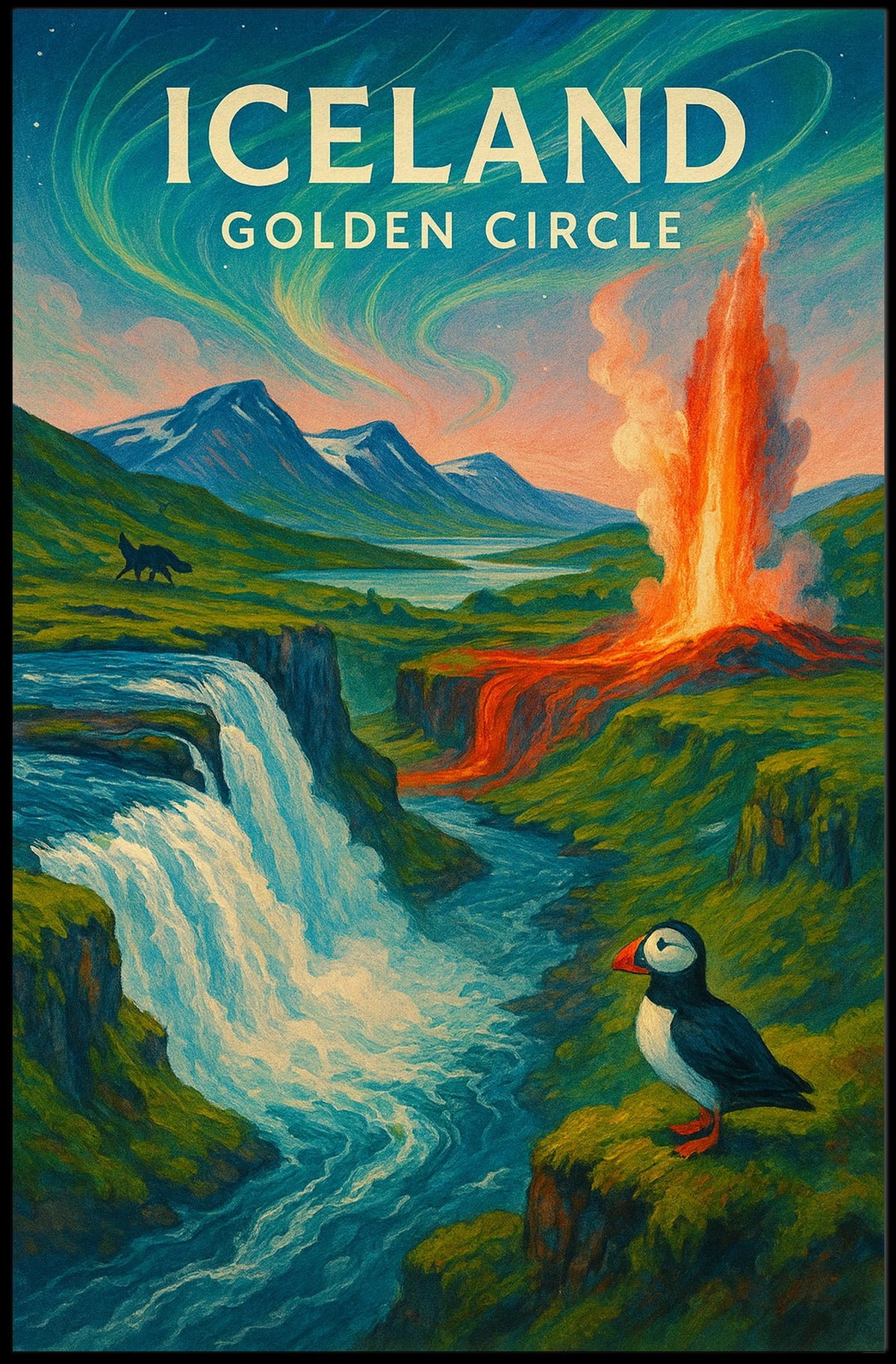 Iceland Golden Circle Poster