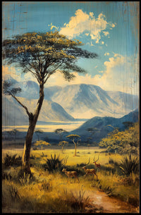 Vintage Architectural Landmarks Art Deco Poster