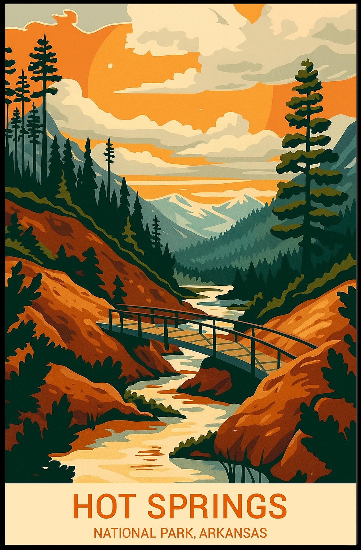 Discover Hot Springs National Park Poster