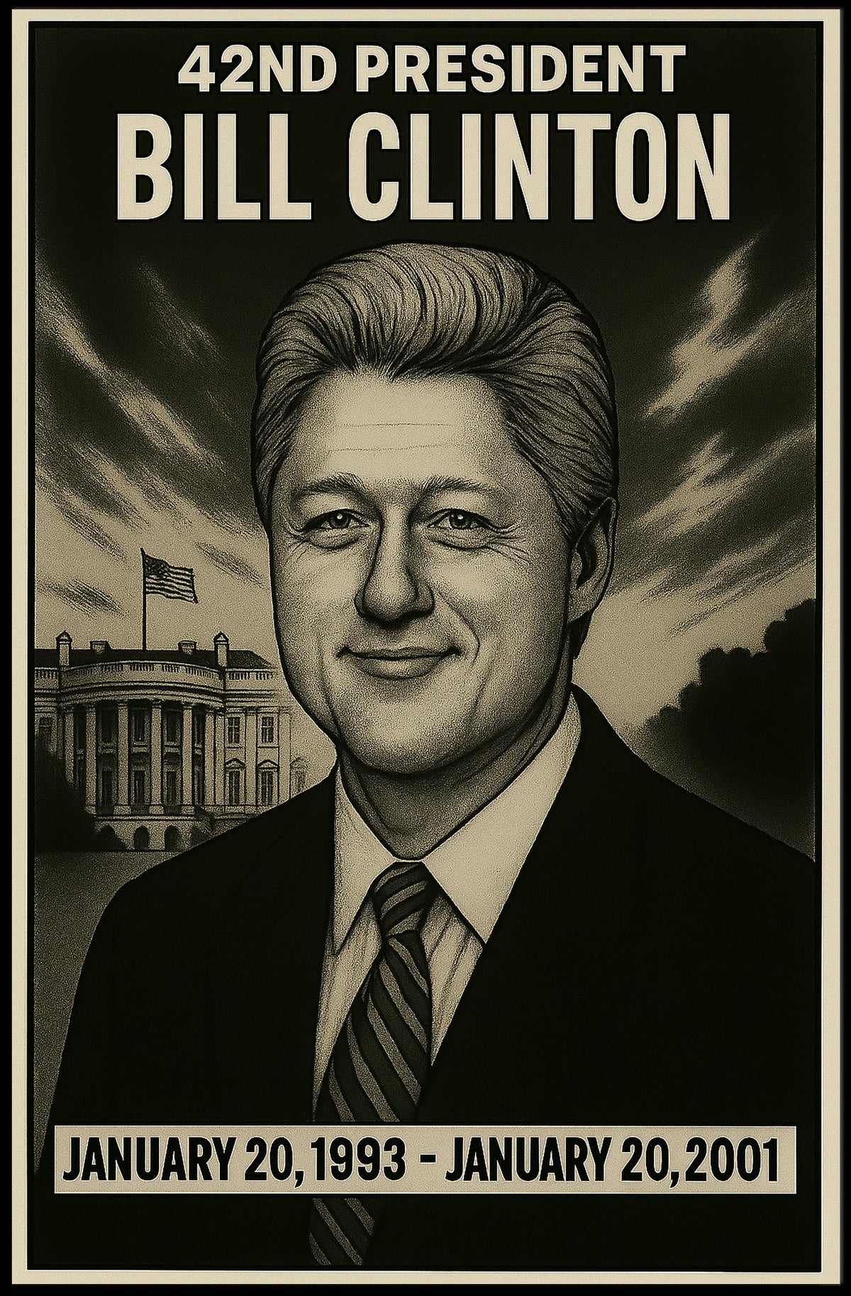 Bill Clinton 42Nd President Poster
