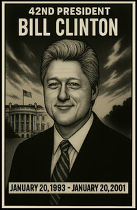 Bill Clinton 42Nd President Poster