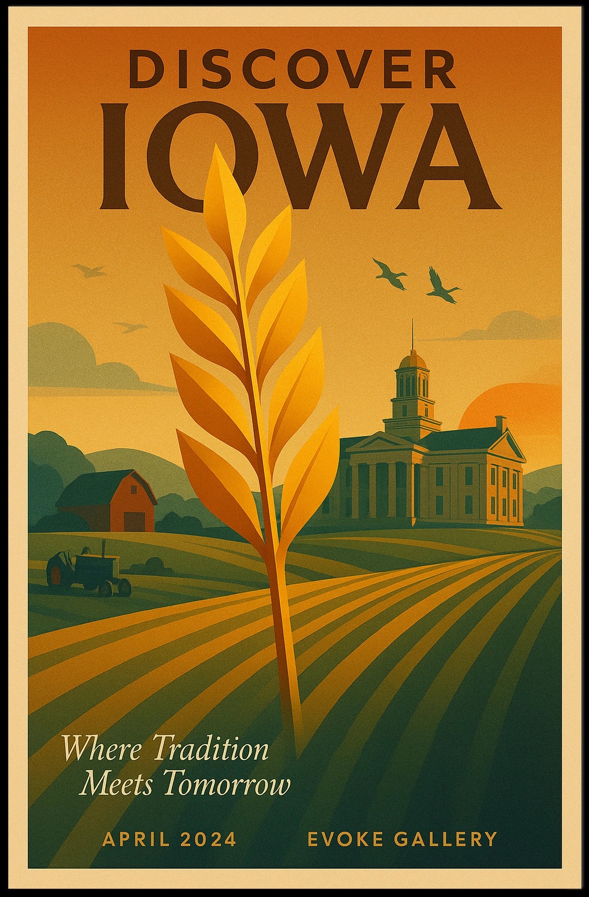 Discover Iowa Poster