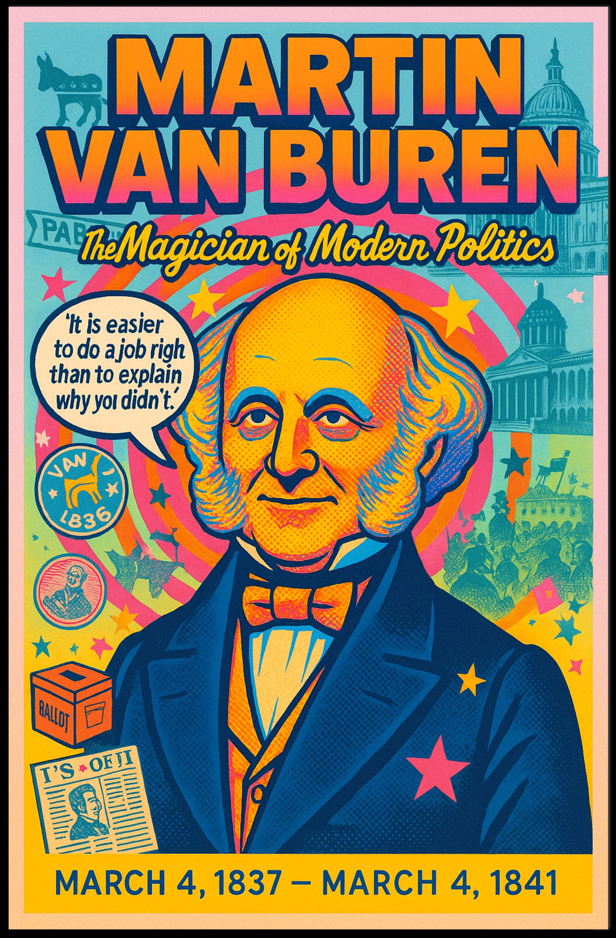 Martin Van Buren The Magician of Modern Politics Poster PosterGoat