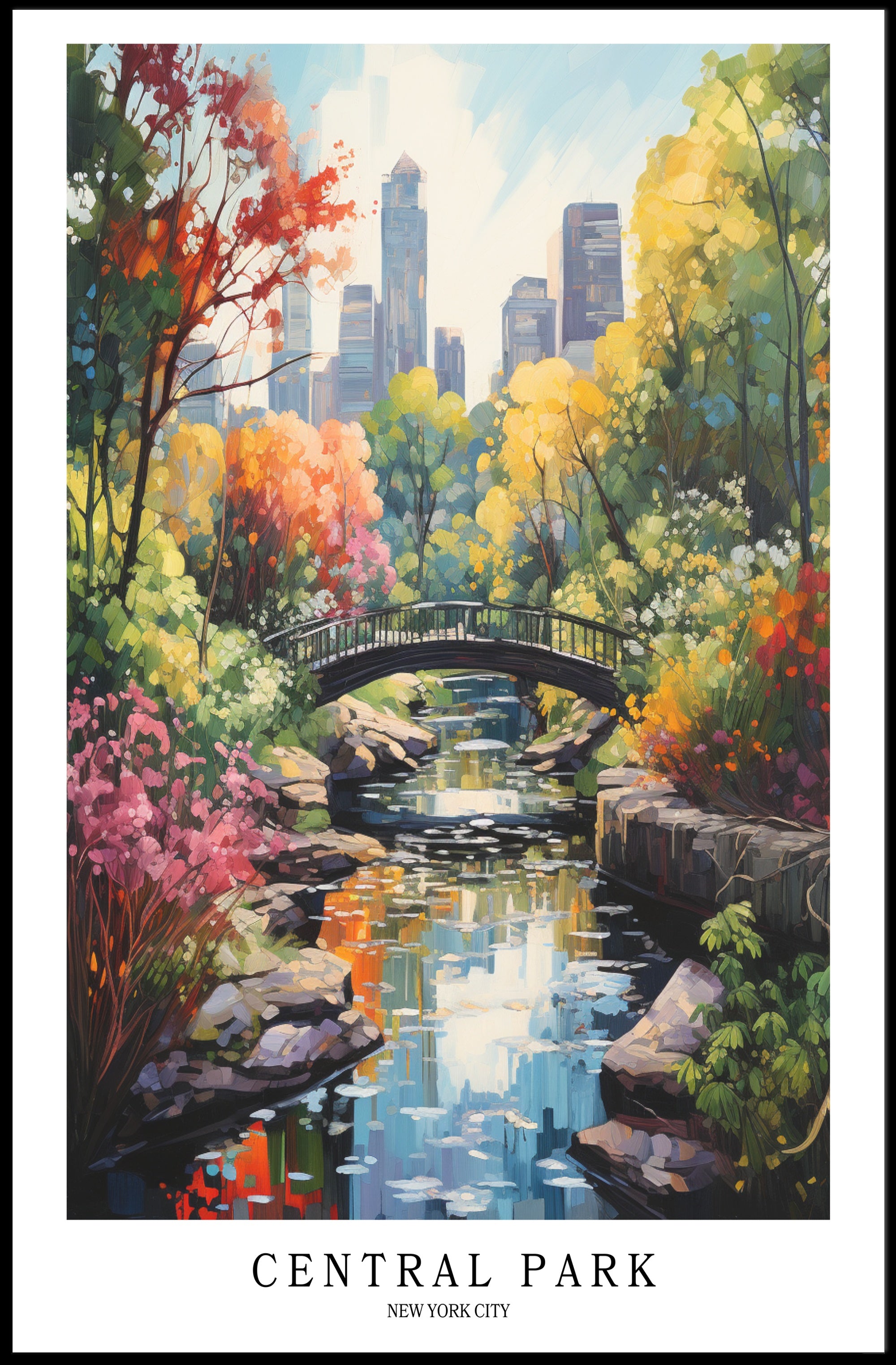 Central Park in Autumn, New York Cityscape Urban or Cityscape Poster PosterGoat