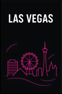 Las Vegas Neon Skyline Poster PosterGoat