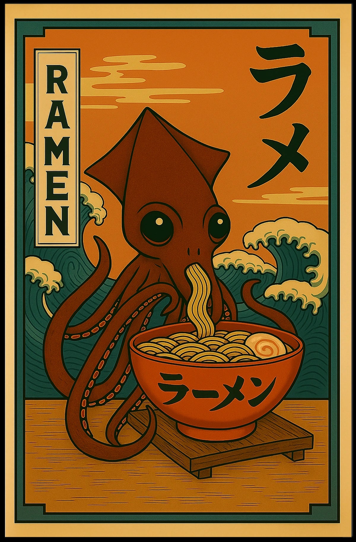 Ramen Squid Delight Poster