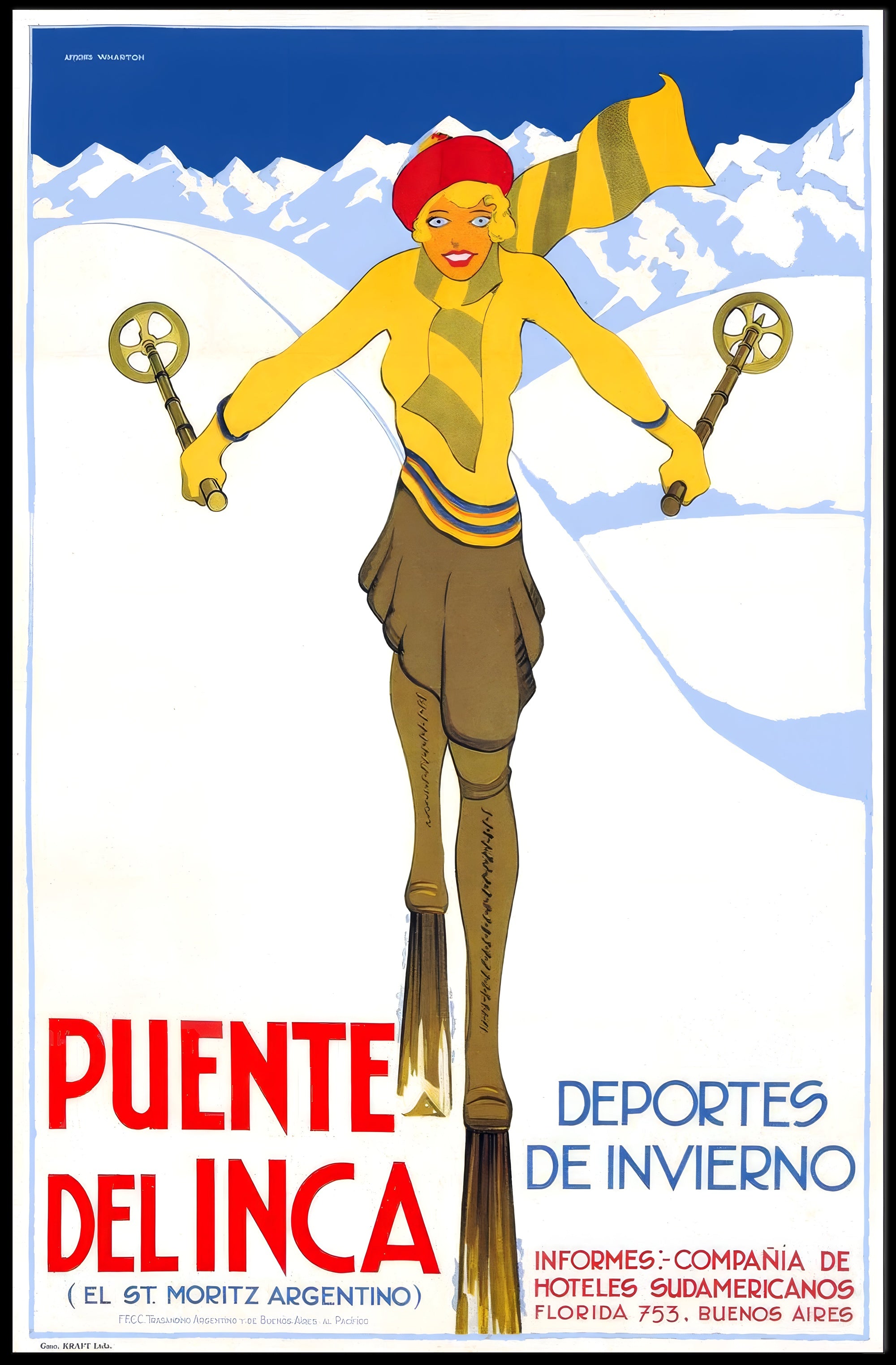 Puente del Inca Winter Sports Poster PosterGoat