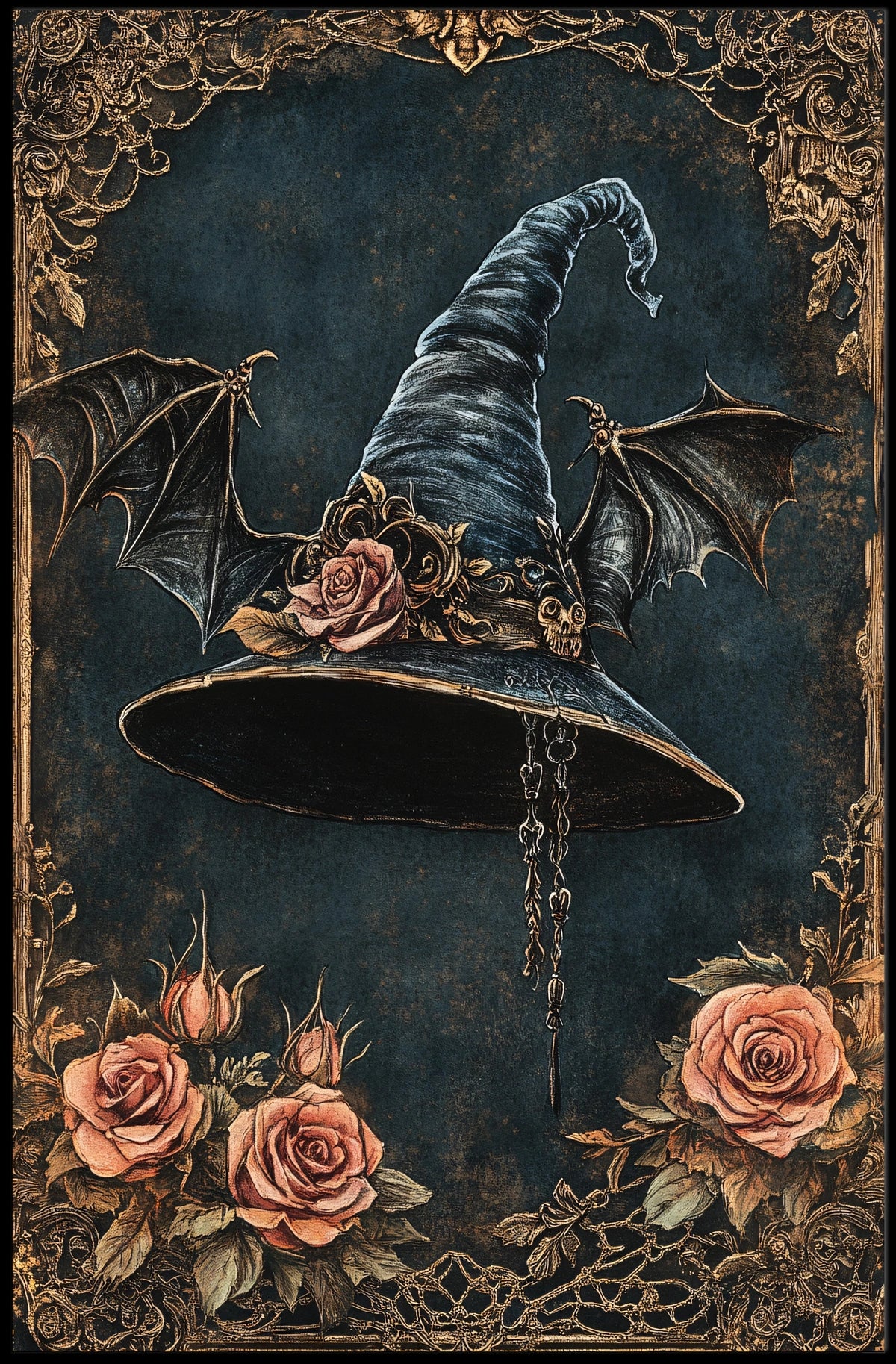 Witch's Hat Gothic Enchantment Artistic Pop Culture Poster