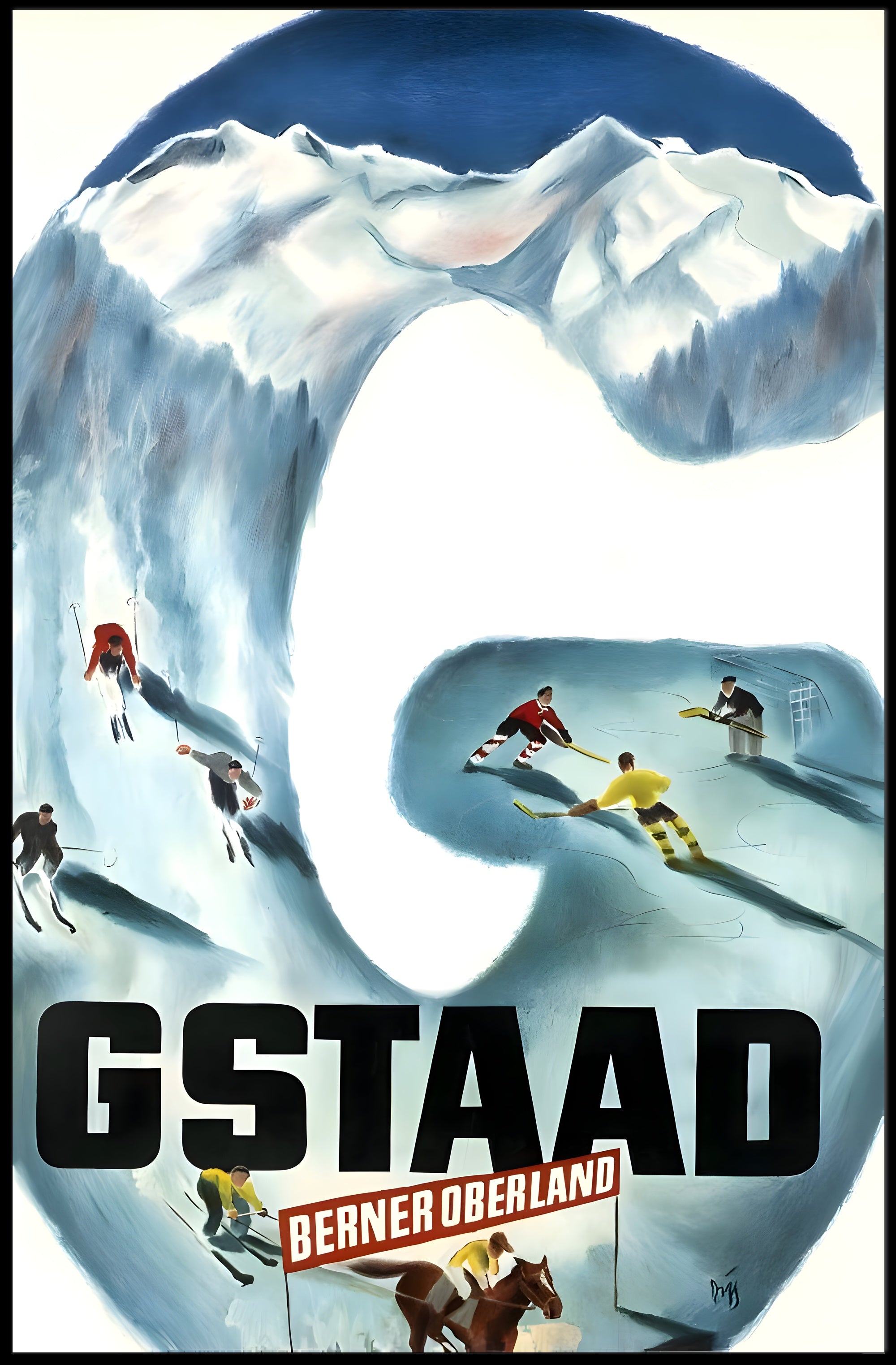 Vintage Alpine Adventure Sports Poster PosterGoat