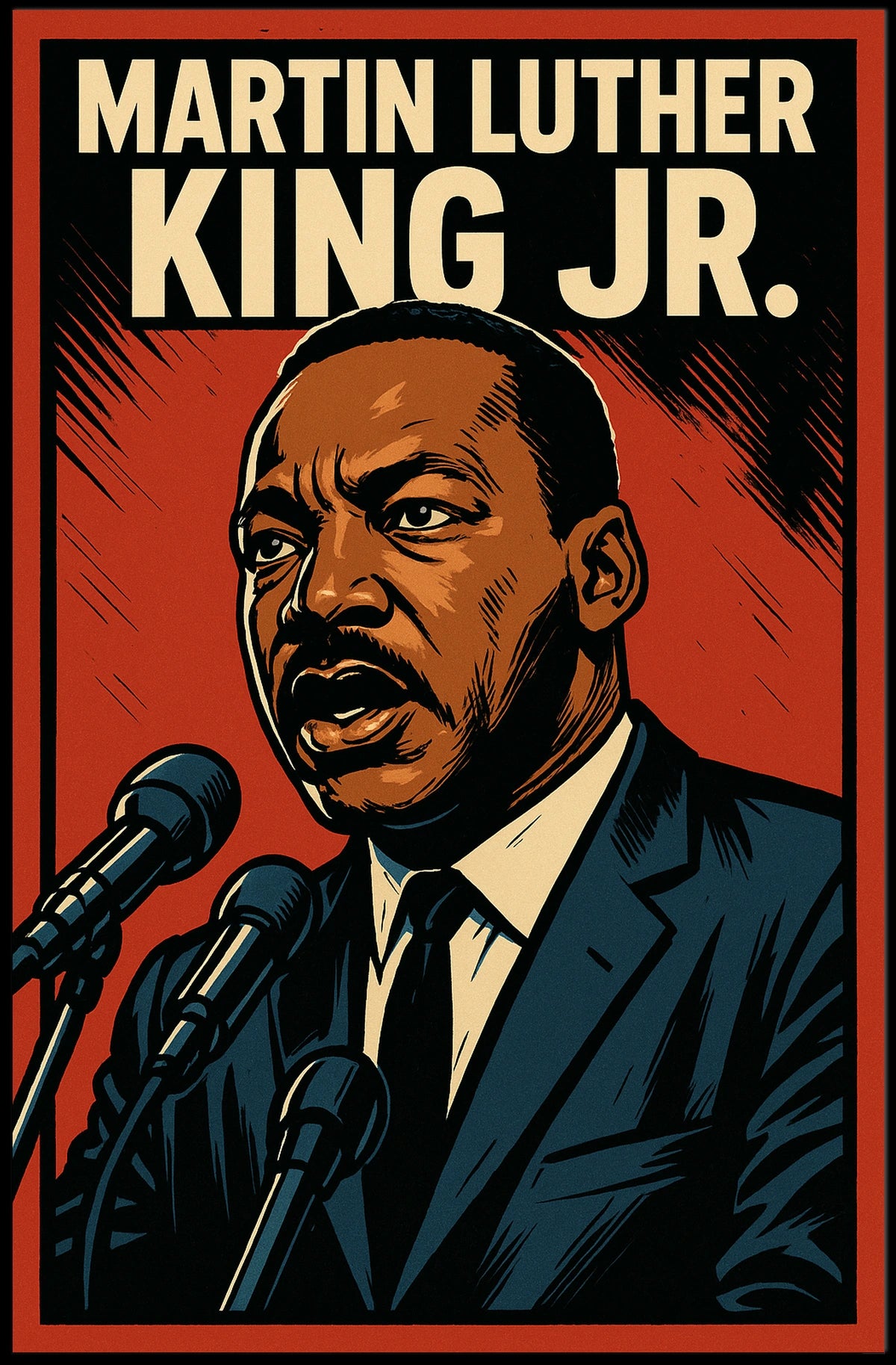 Martin Luther King Jr. Iconic Leader Poster