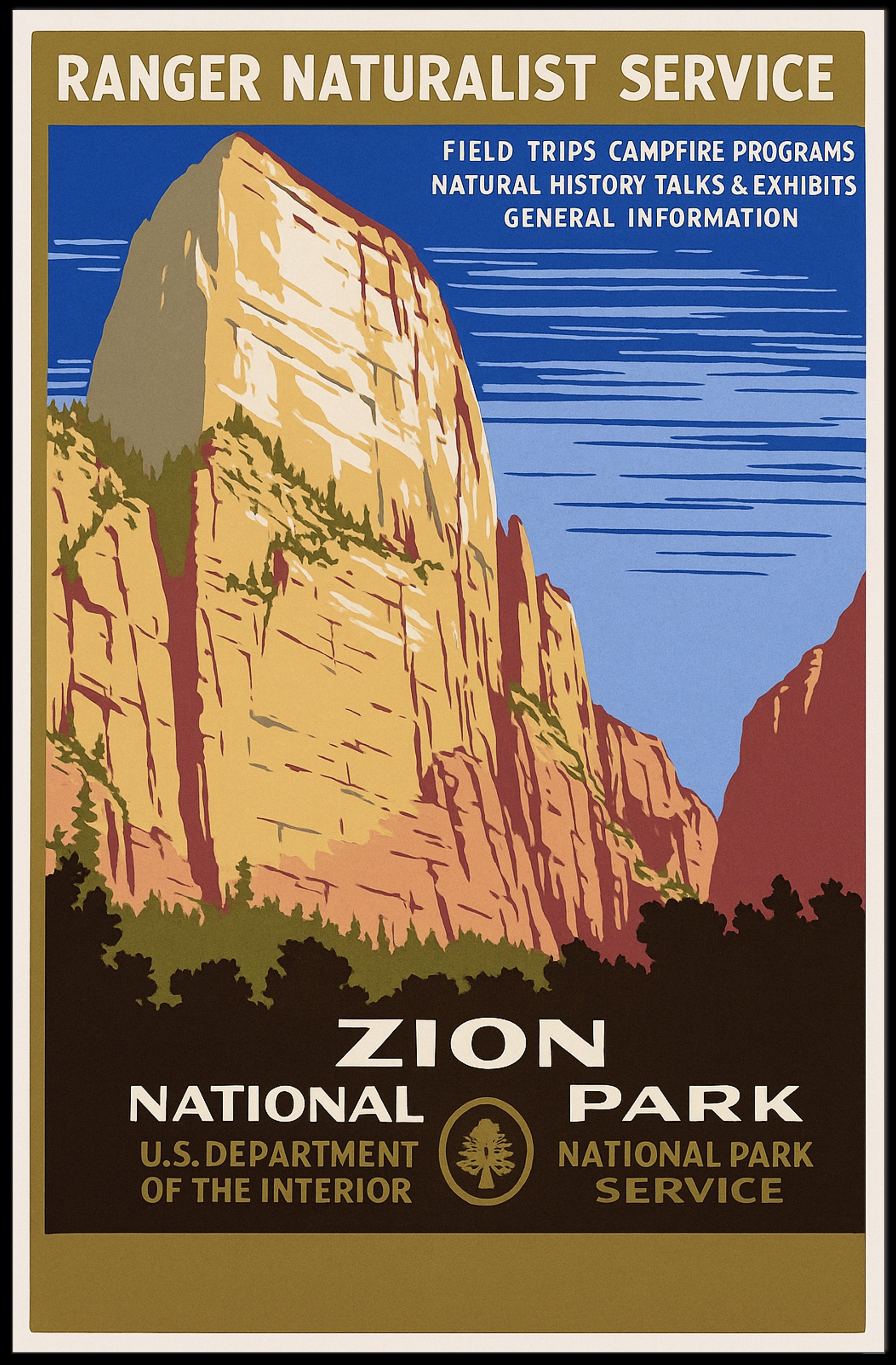 Zion National Park Explore Nature Poster PosterGoat