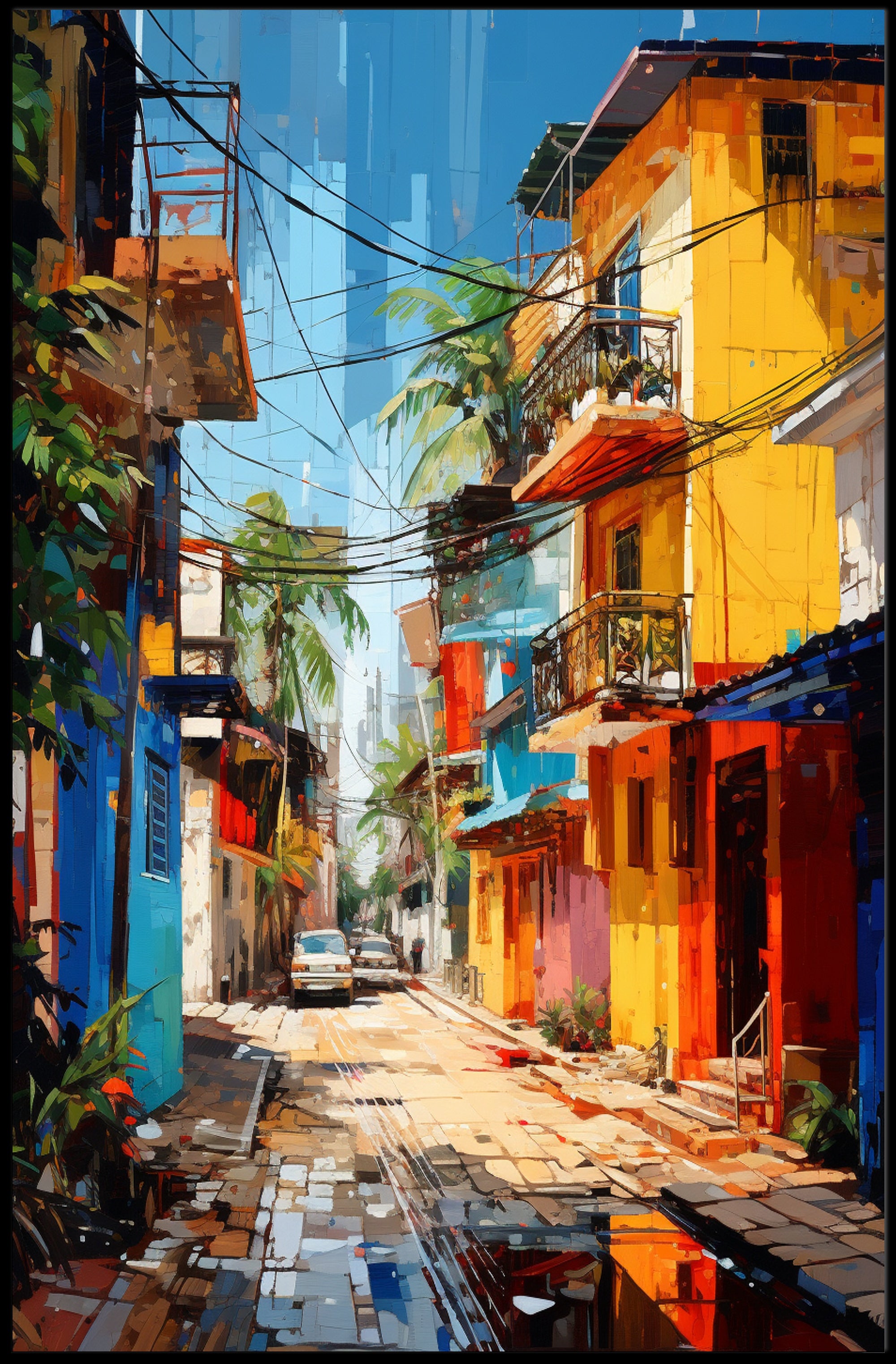 Vibrant Urban Street Poster