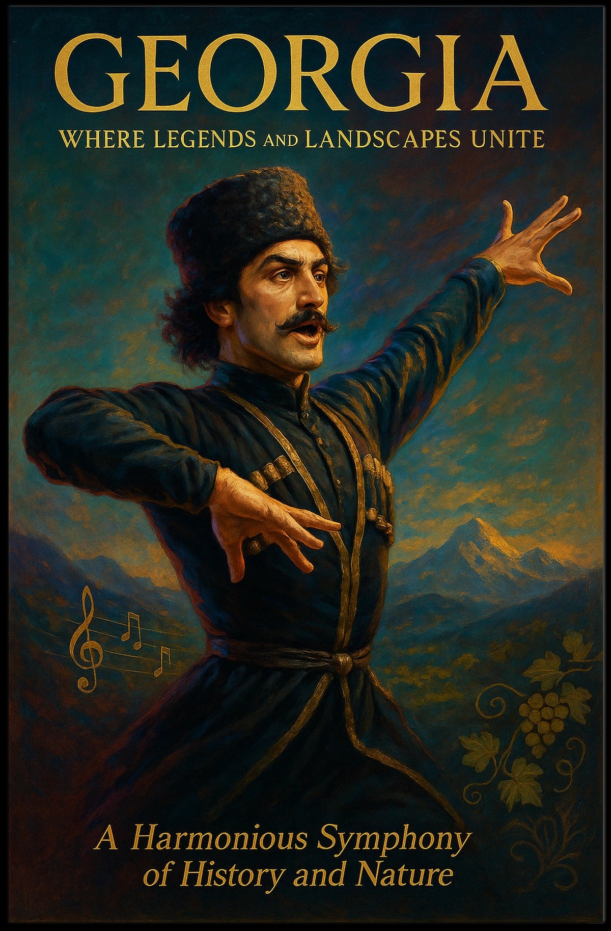 Georgia Where Legends And Landscapes Poster