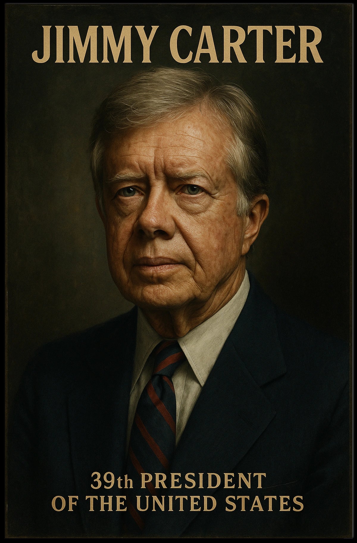 Jimmy Carter 39th President Poster Vintage Wall Art Gift