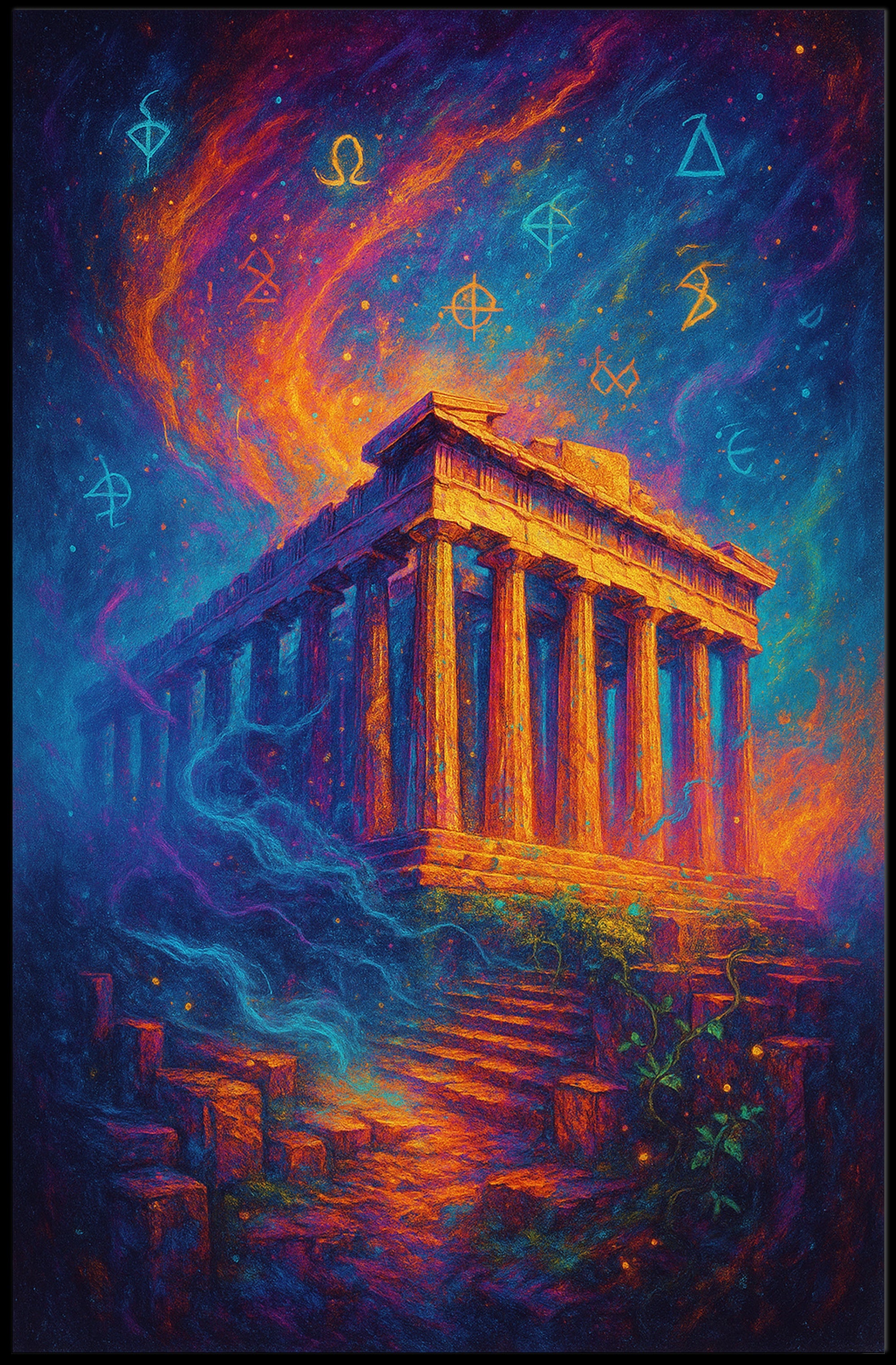 Parthenon Mystical Poster Wall Art Print Decor