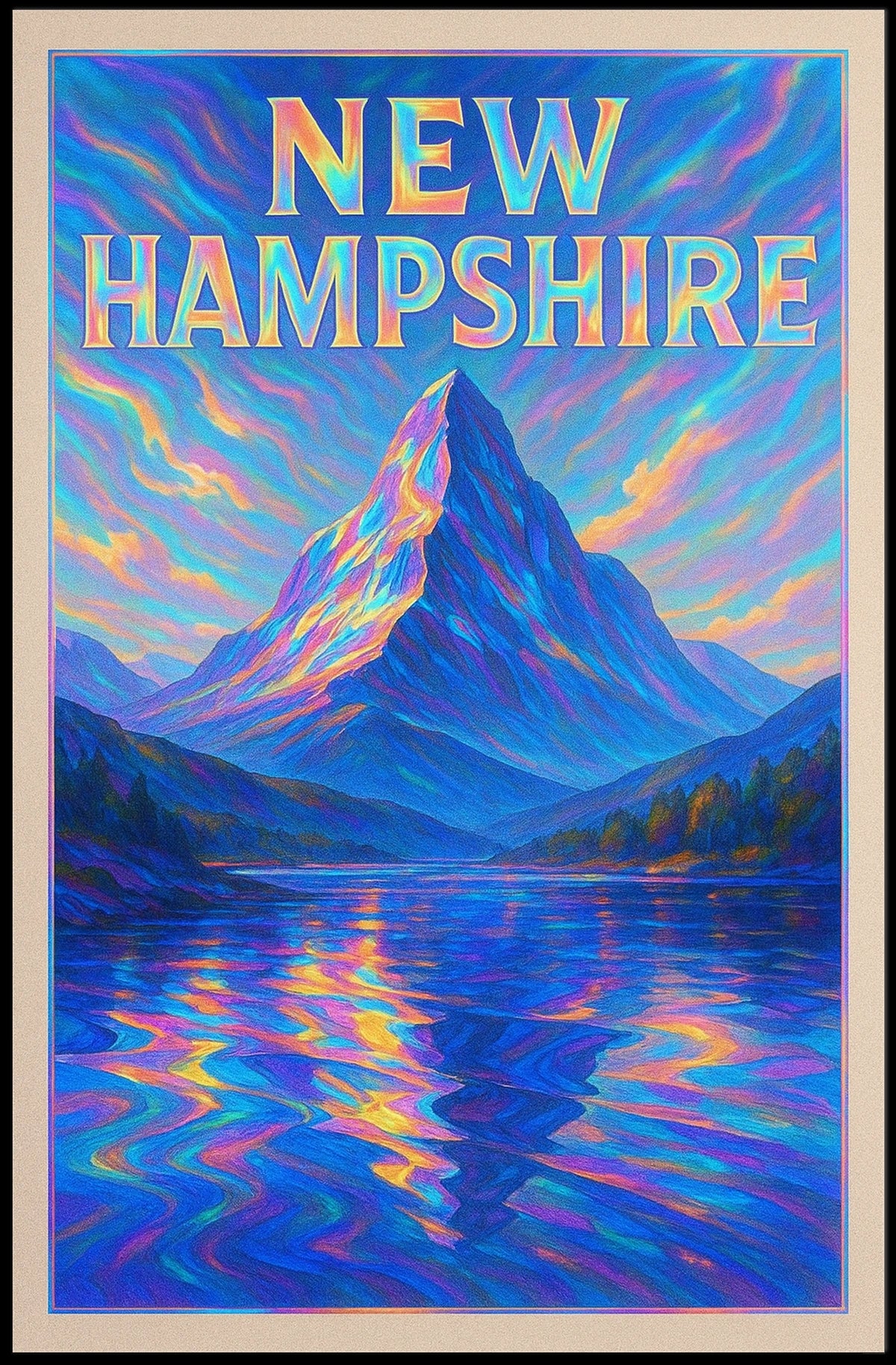 New Hampshire Mountain Scene Poster
