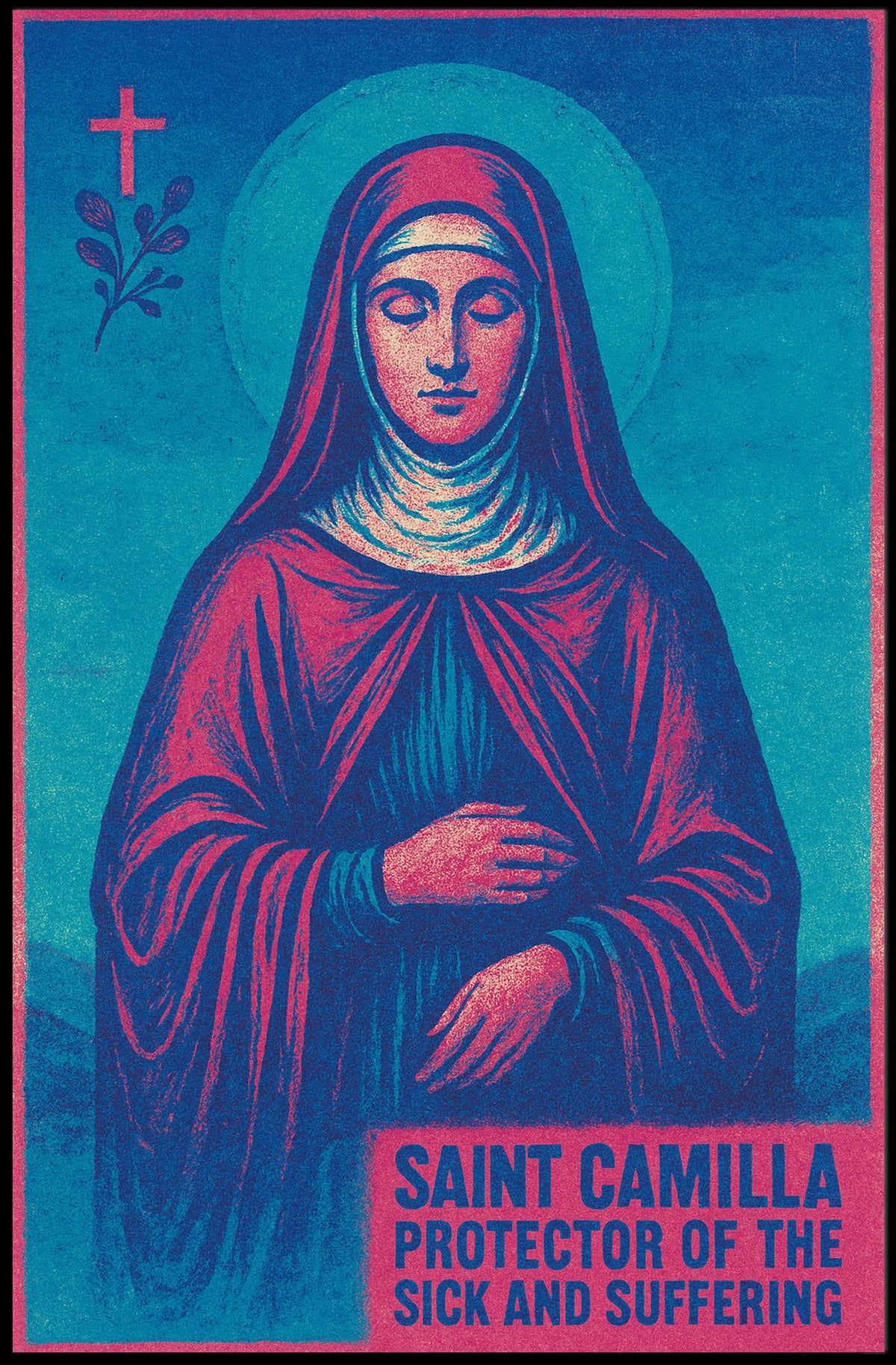 Saint Camilla Protector of the Sick and Suffering Poster