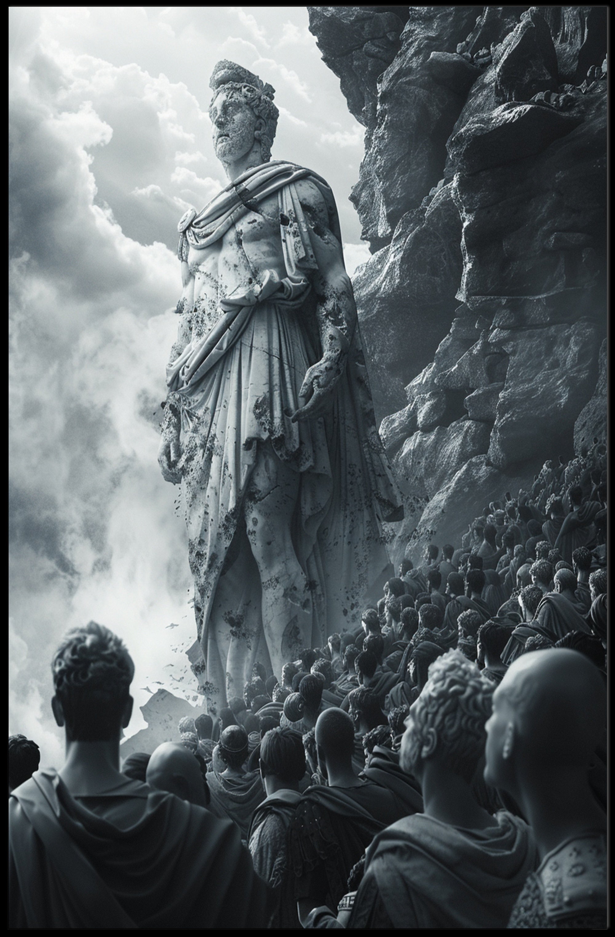 Post-Apocalyptic Survival Poster: Red Goggles Dystopia PosterGoat