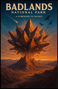 Badlands National Park Surreal Landscape National Park Poster