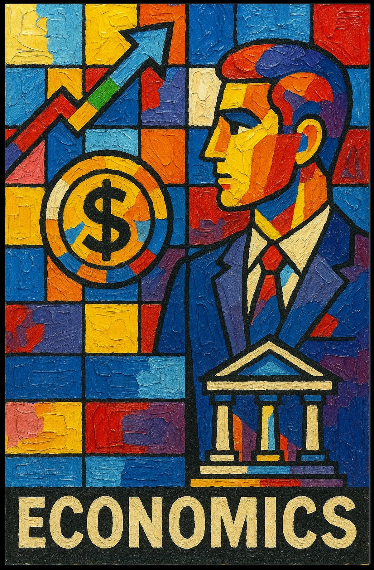 Economics in Vibrant Colors Poster