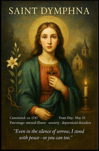 Saint Dymphna Patron of Mental Health Poster PosterGoat