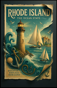 Rhode Island The Ocean State Poster