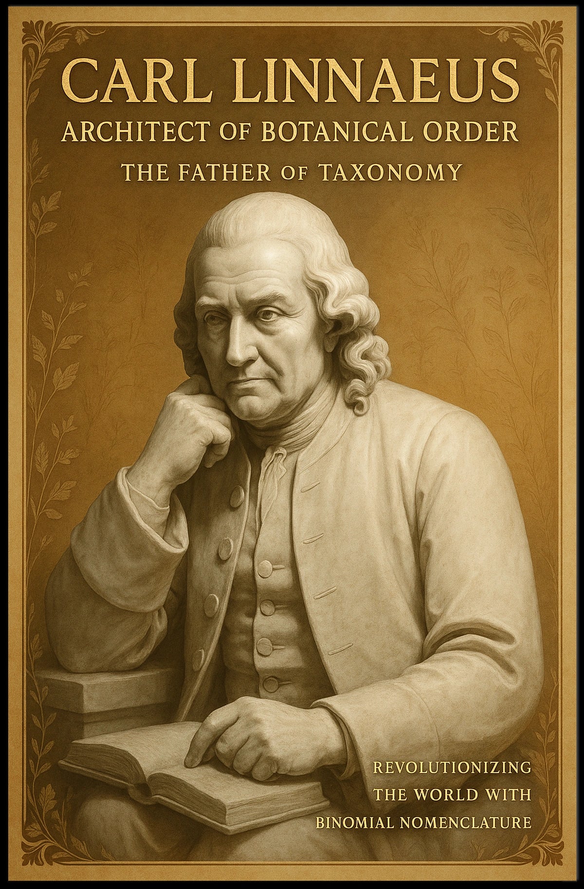 Carl Linnaeus Architect of Botanical Order Poster