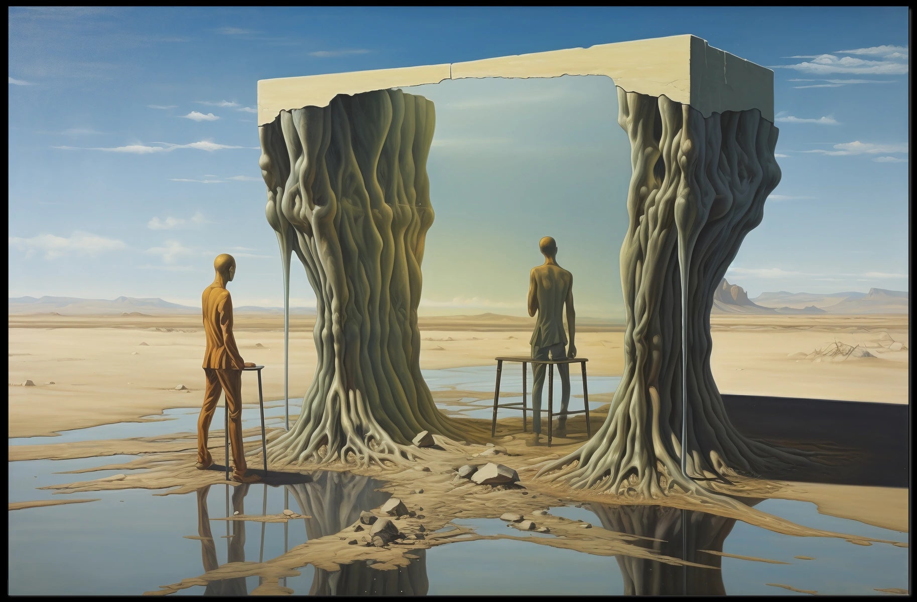 Surreal Desert Reflections Surreal Poster