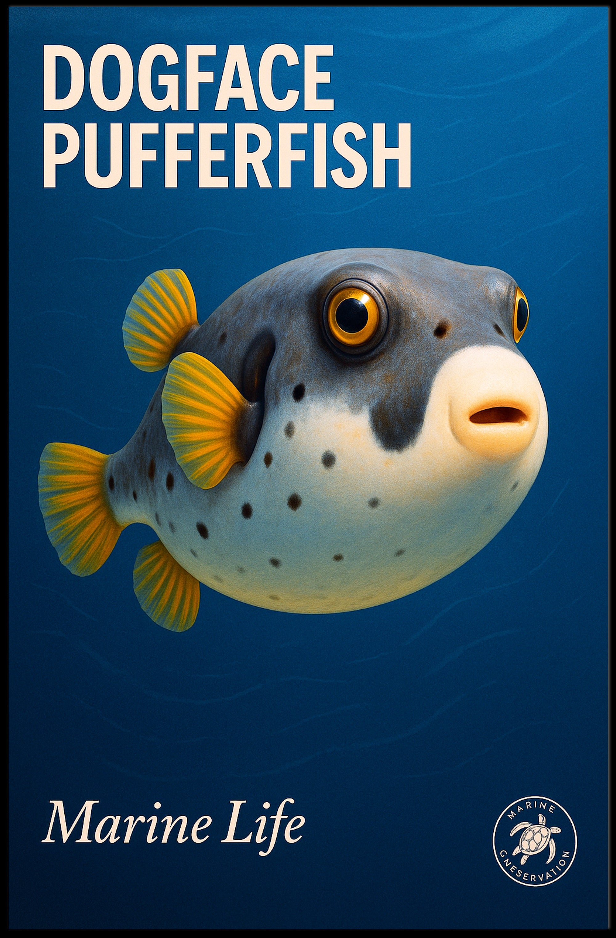 Dogface Pufferfish Poster PosterGoat