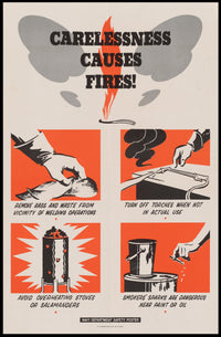 Fire Safety Warning Poster PosterGoat